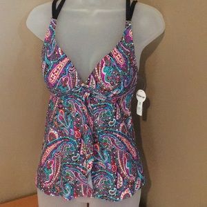 Multi colored tankini